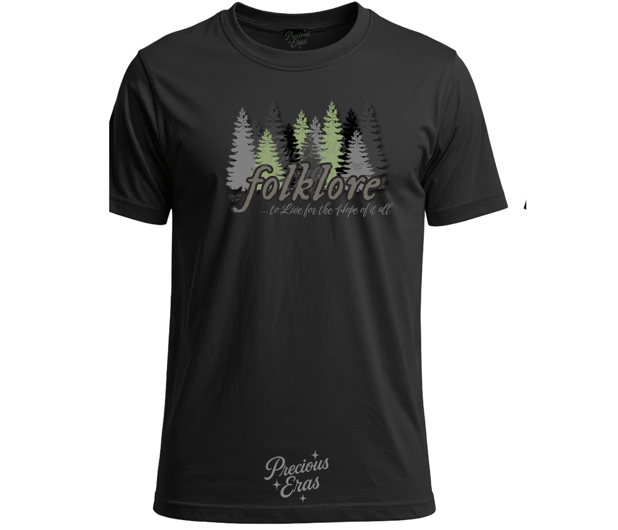 Folklore Era inspired Live for the Hope of it All tshirt on gray color.